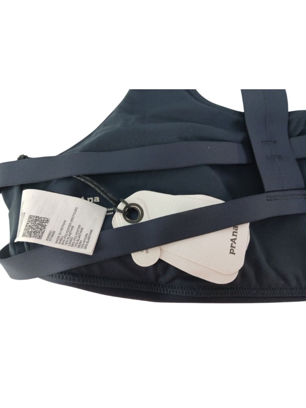 Prana Womens Sculpt Deep Breath Bra Size XXL Gray Strappy Yoga Sports Athleisure - Picture 6 of 8